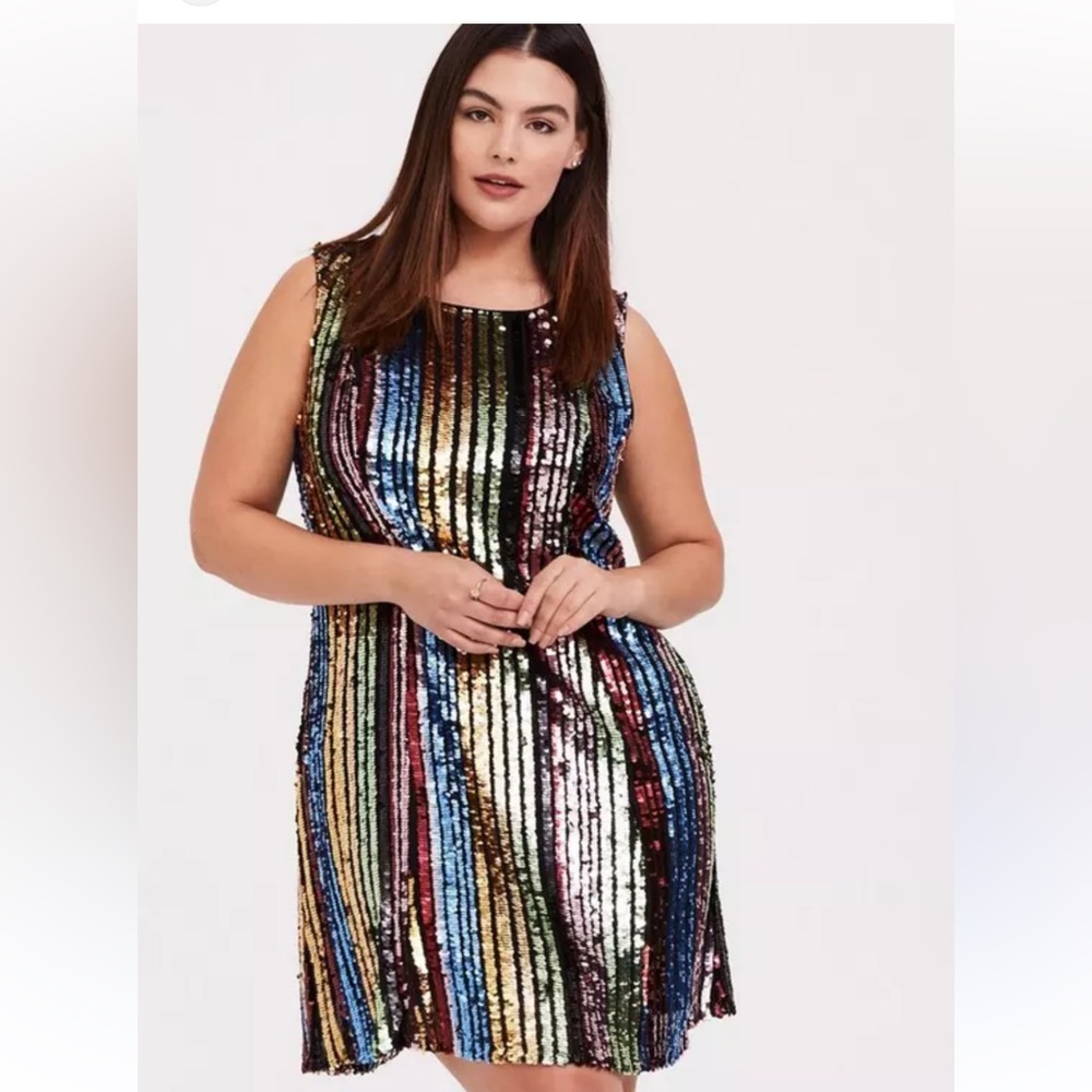 Torrid Multicolor Sequin Midi Dress